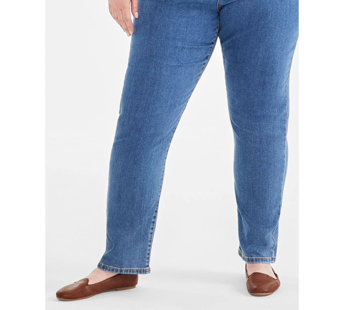 Style & Co Plus Size High-rise Straight-leg Jeans, Exclusively At Macy's In Blue