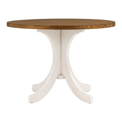  Mid-Century Solid Wood Round Dining Table For Small Places, Table