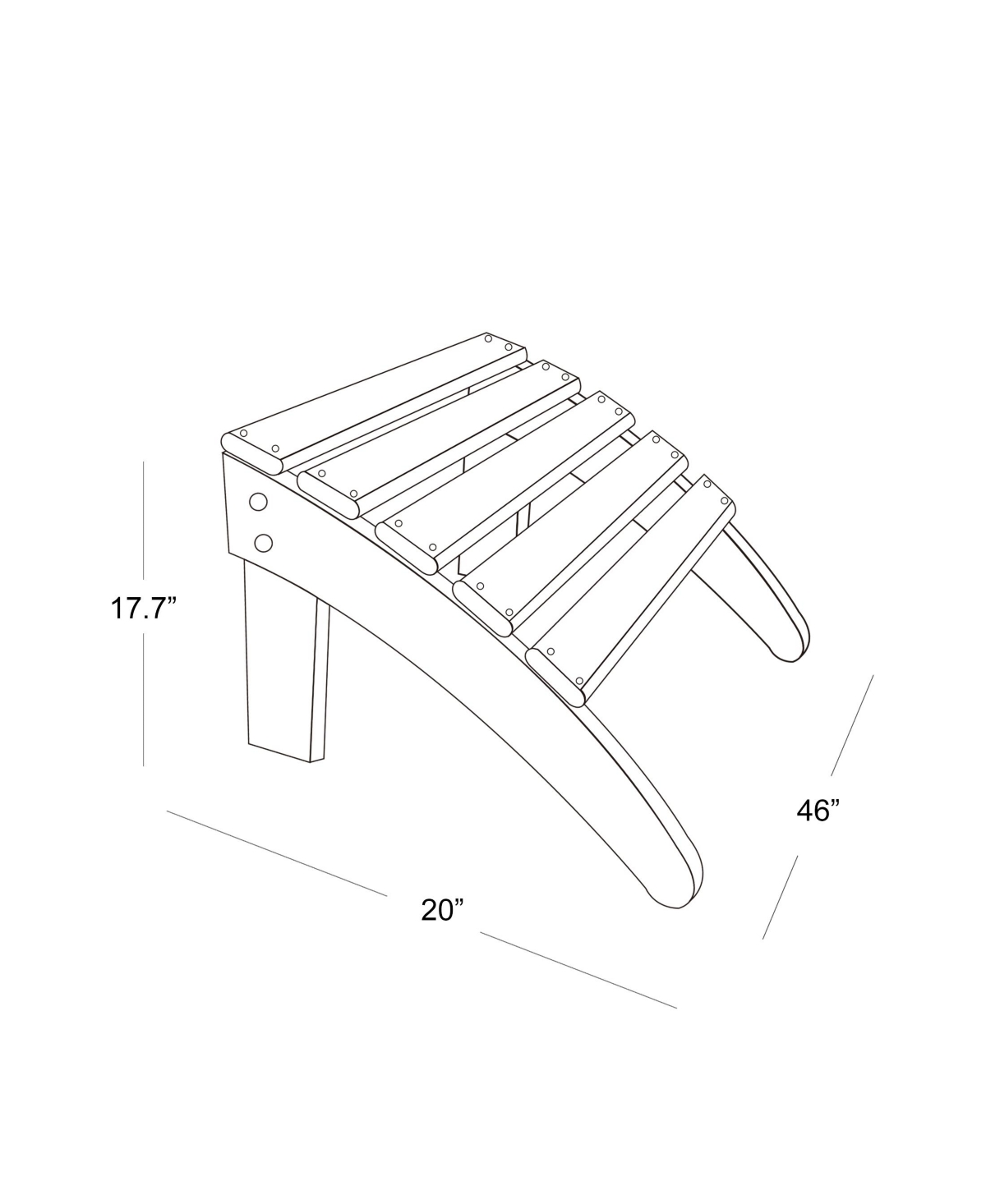 WestinTrends 5 Piece Outdoor Adirondack Folding Chair with Ottoman Side Table Set