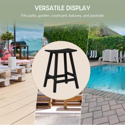 Outdoor Patio Adirondack Counter Height Stool Chair Set of 2