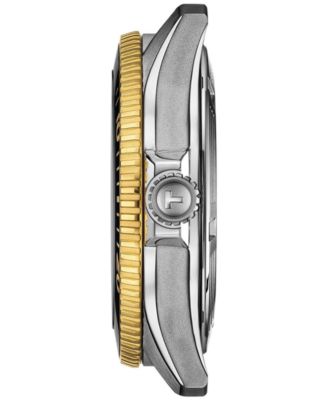 Men's Swiss Automatic Seastar 1000 Powermatic 80 Two-Tone Stainless Steel Bracelet Watch 40mm