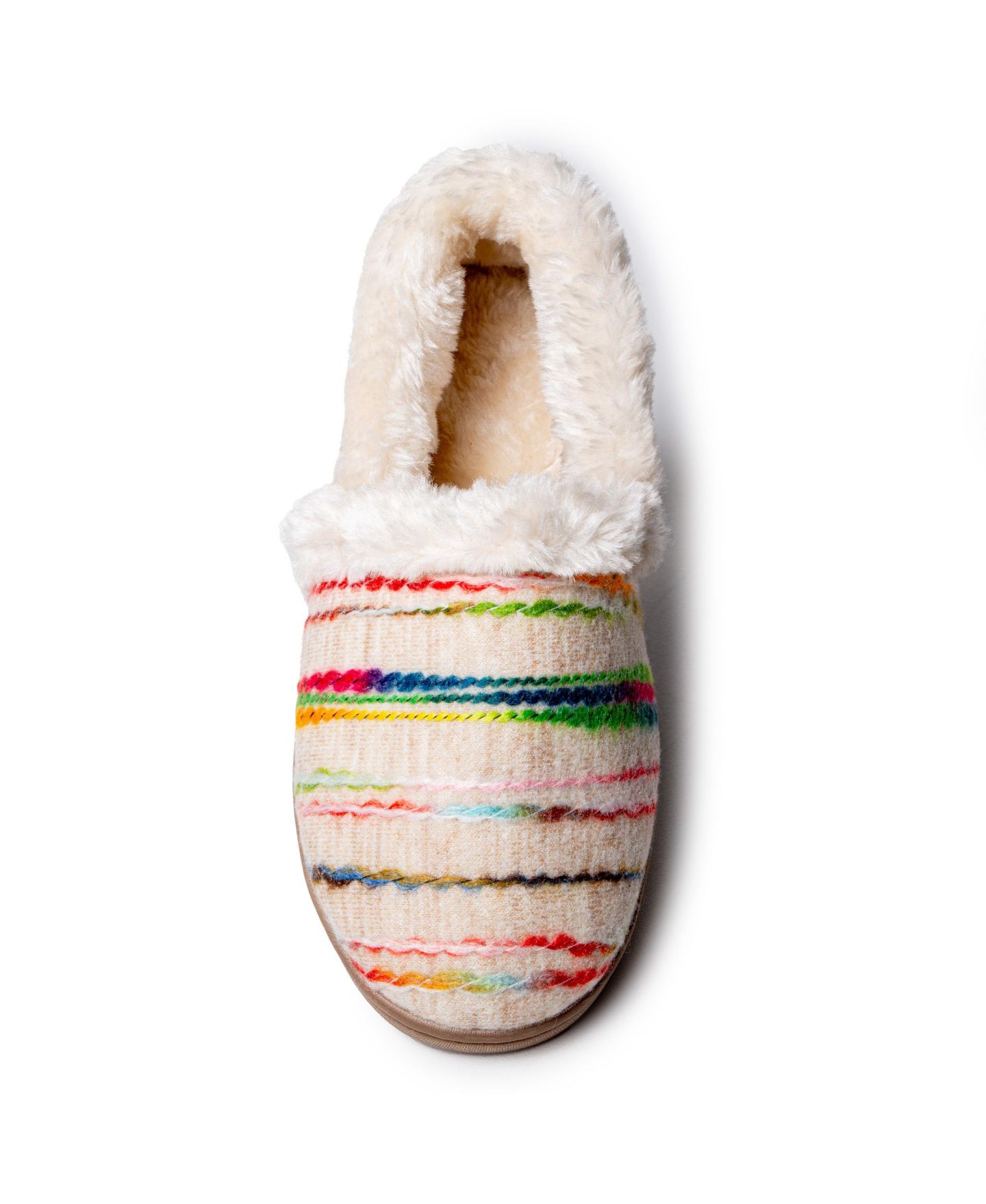 Женские тапочки Minnetonka Dina Slippers, цвет: Кремовый разноцветный — фото 2