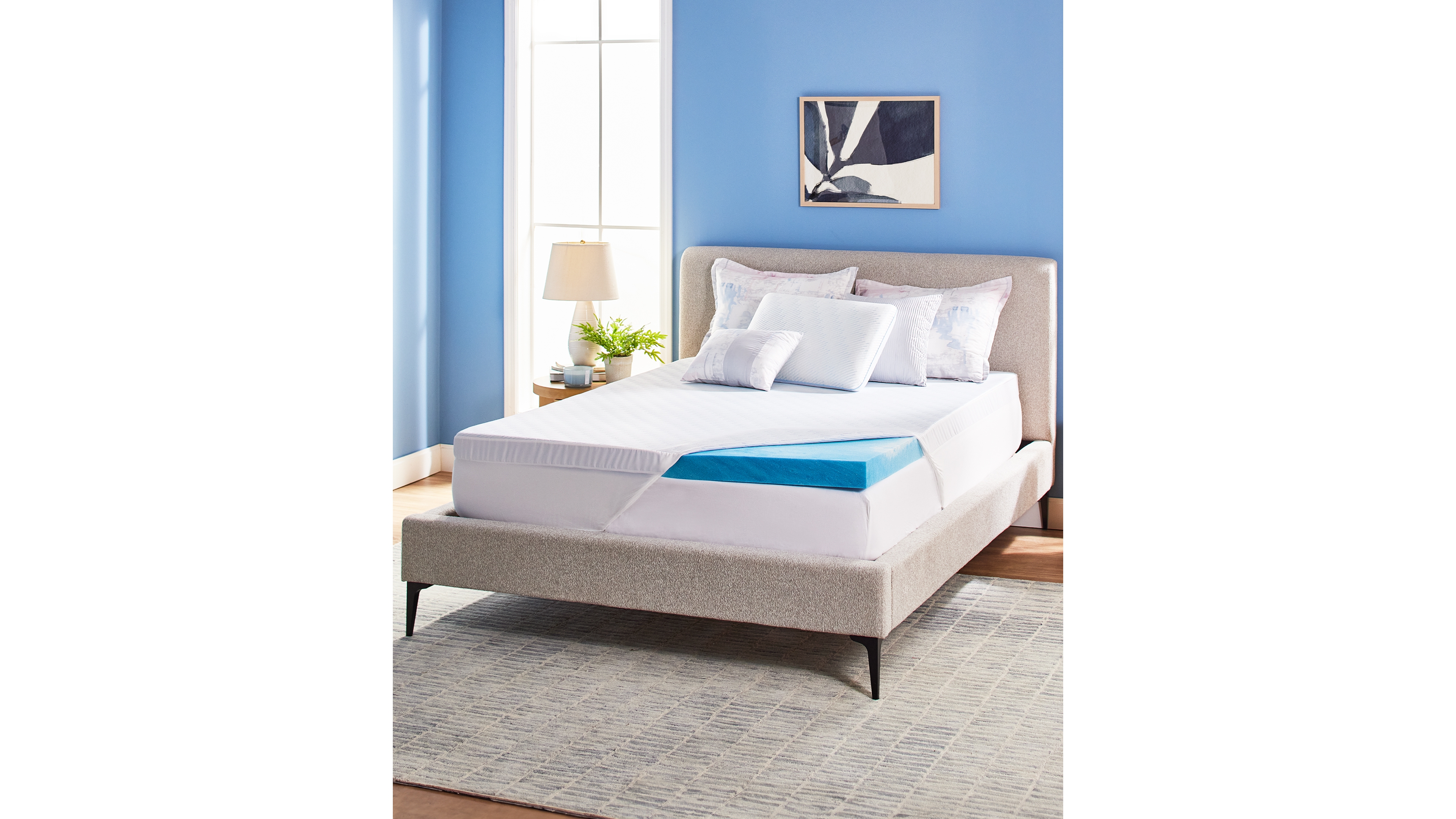 Serta Soothing Cool 3-Inch Gel Memory Foam Mattress Topper, Twin