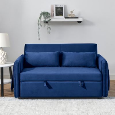 Streamdale 55" Convertible Sofa Bed with Detachable Pockets