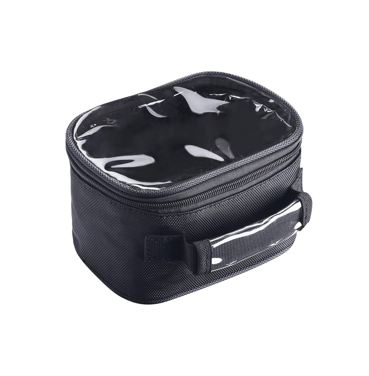 420D Clear Nylon Makeup Travel Toiletry Bag Portable Cosmetic Storage Organizer S - Black