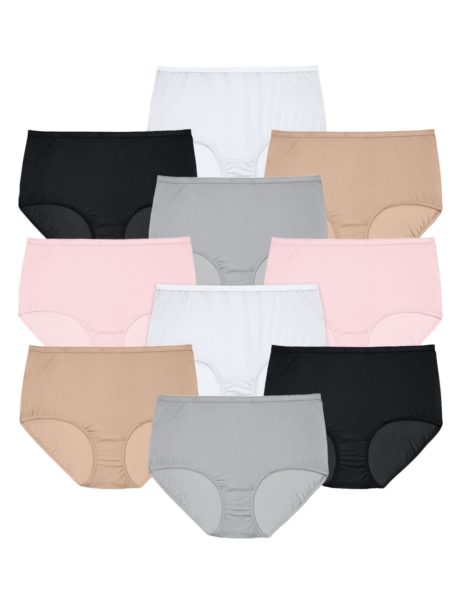 Women's Full Coverage Classic Nylon Brief Pack