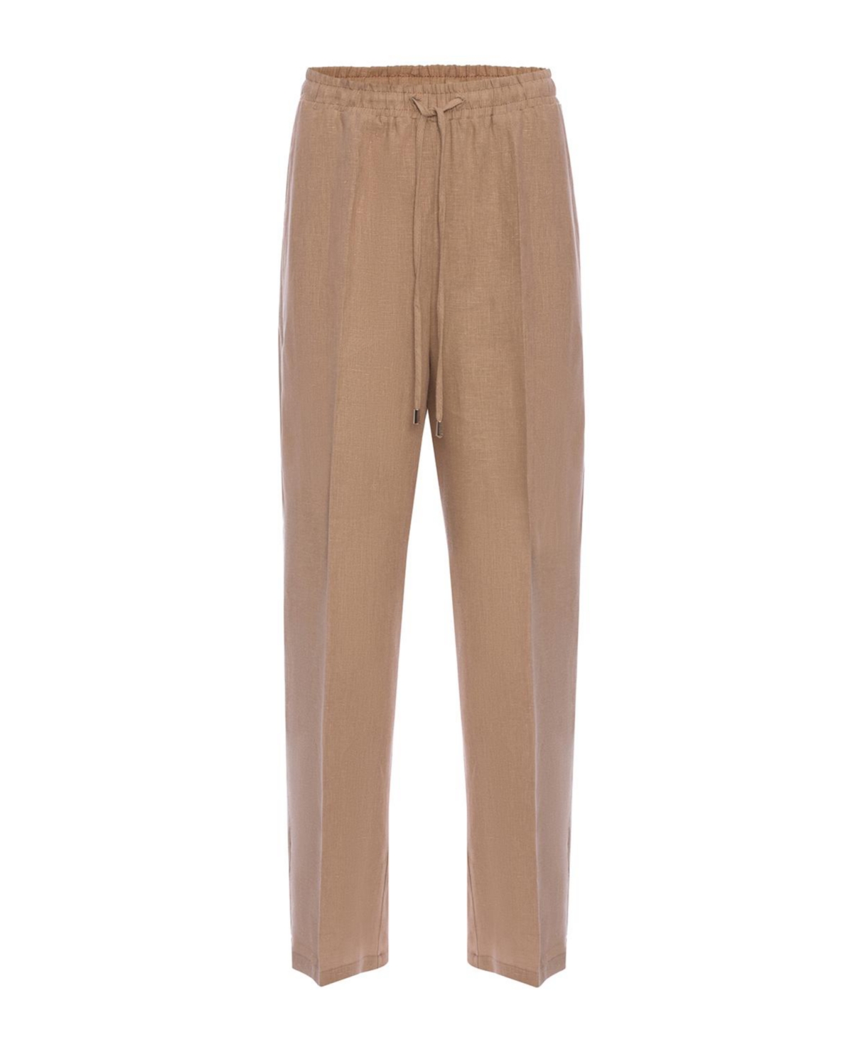 Women's Wide Leg Linen Pants - Beige