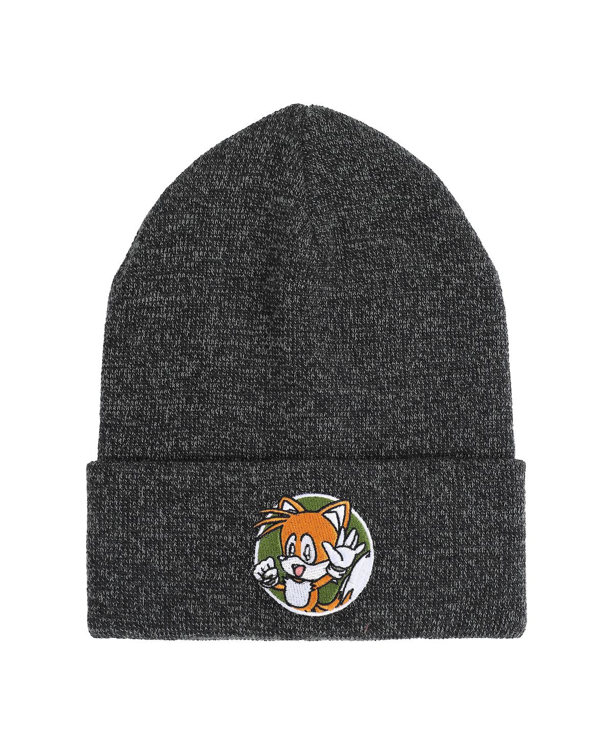 Men's Embroidered Tails Adult Cuffed Beanie - Gray