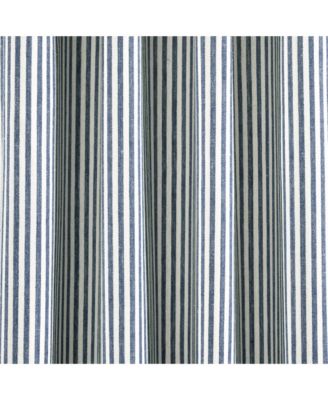 Farmhouse Vintage Stripe Yarn Dyed Cotton Back Tab/Rod Pocket Window Curtain Panels