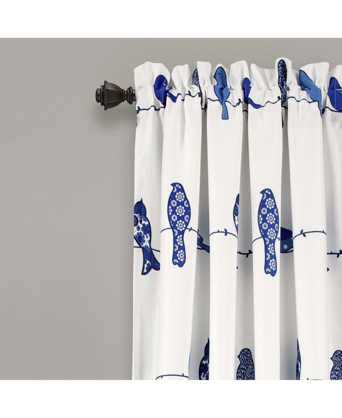 Lush Decor Rowley Birds Light Filtering Window Curtain Panels