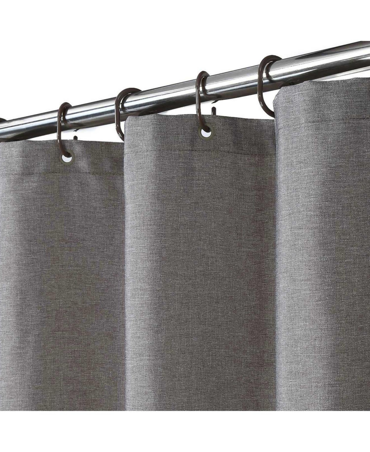 Caromio Flax Linen Like 230GSM Heavy Weight Fabric Shower Curtain, 40
