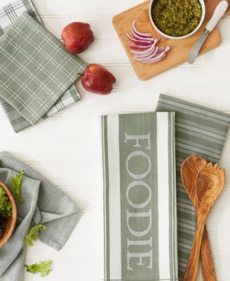 Everyday Collection Foodie Kitchen Set, Dishtowel Dishcloth, Artichoke Green, 5 Piece