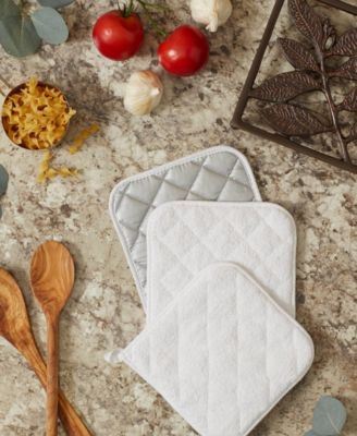 Basic Kitchen Collection, Quilted Terry, White, Potholder