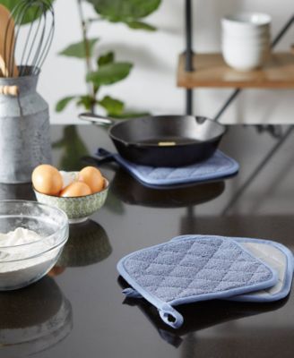 Basic Kitchen Collection, Quilted Terry, Stonewash Blue, Potholder