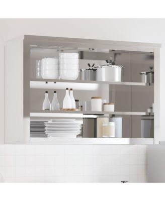 Stainless Steel Shelved Kitchen Wall Cabinet