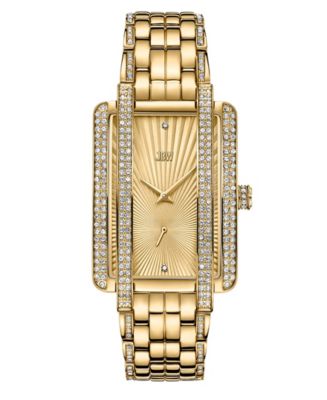 JBW Women s Mink Diamond 1 8 ct.t.w. 18k Gold Plated Stainless Steel Watch Macy s