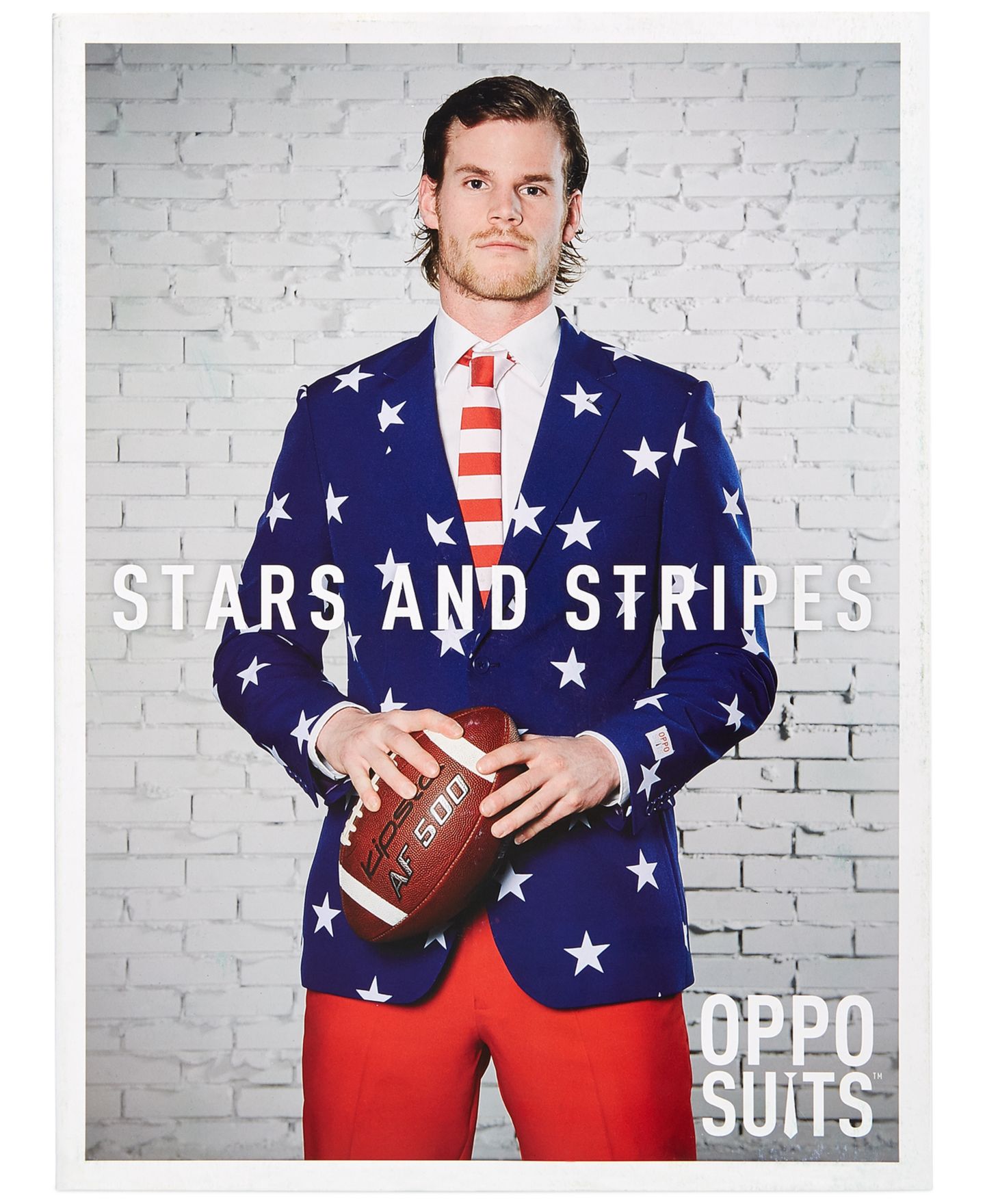 Мужской летний карнавальный костюм OppoSuits USA в американской тематике, цвет: Белый / Синий — фото 2