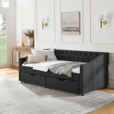 Streamdale Upholstered Twin Size Daybed with Drawers