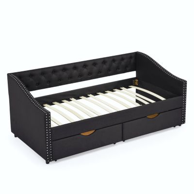 Streamdale Upholstered Twin Size Daybed with Drawers