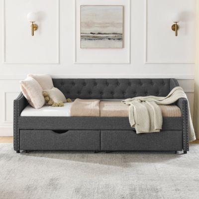 Streamdale Upholstered Twin Size Daybed with Drawers
