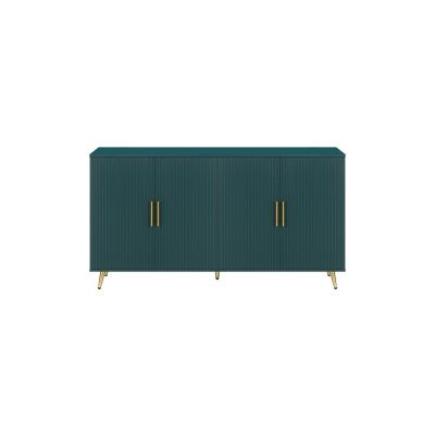 1 Count wood Green TV Stand with Storage & Adjustable Shelves