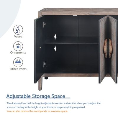 Carved Flower Door Handle for Cabinet, Living Room, Kitchen