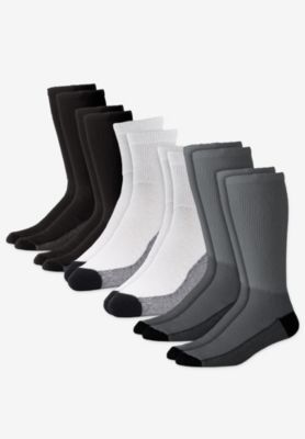 Men's Full Length Cushioned Crew Socks 3-Pack