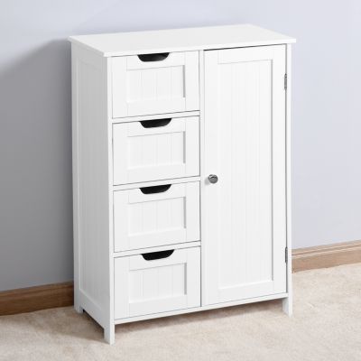 Bathroom Storage Cabinet with Adjustable Shelf and Drawer