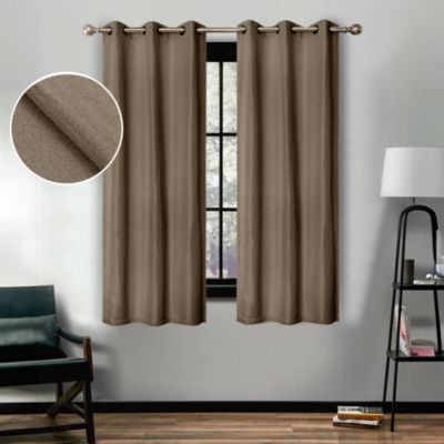 Linen Room Darkening Grommet 2-Panel Curtain Set