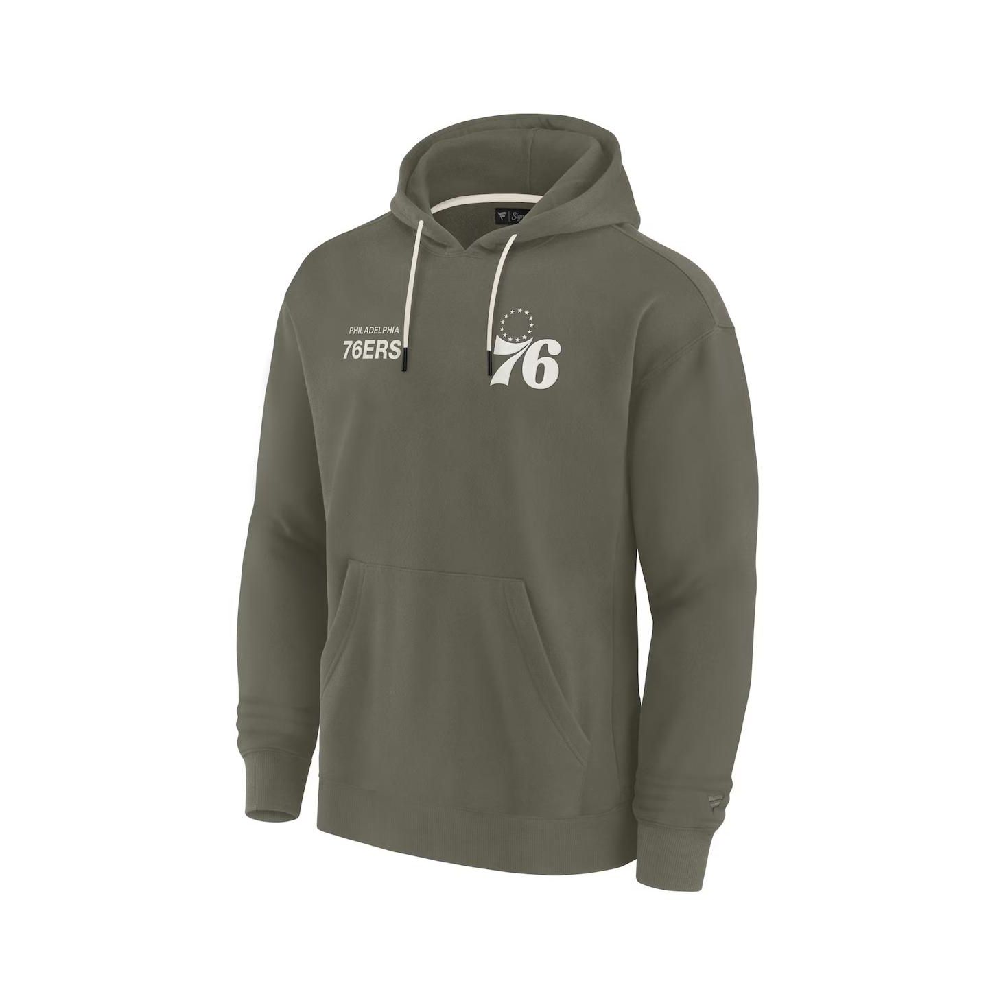 Худи Fanatics Signature Olive Philadelphia 76ers Elements Super Soft Fleece Pullover — фото 2