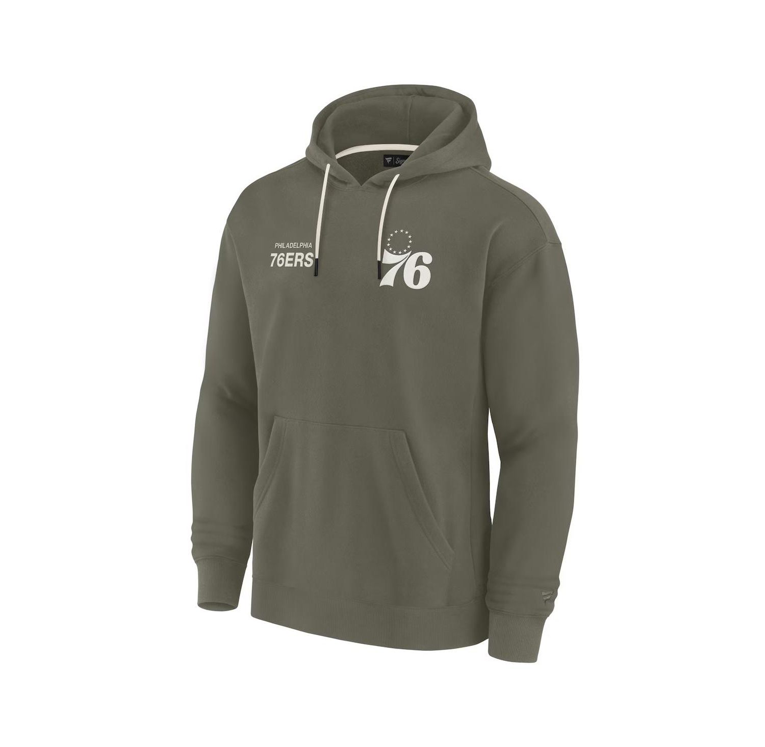 Men's and Women's Olive Philadelphia 76ers Elements Super Soft Fleece Pullover Hoodie