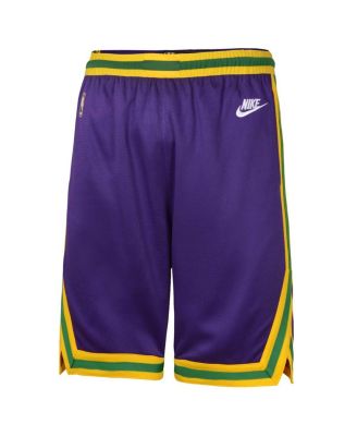 Nba Big Boys and Girls Purple Utah Jazz Classic Edition Swingman Shorts