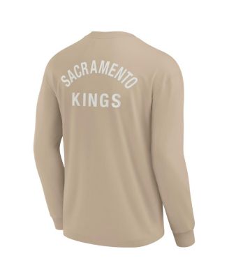 Men's and Women's Khaki Sacramento Kings Elements Super Soft Long Sleeve T-Shirt