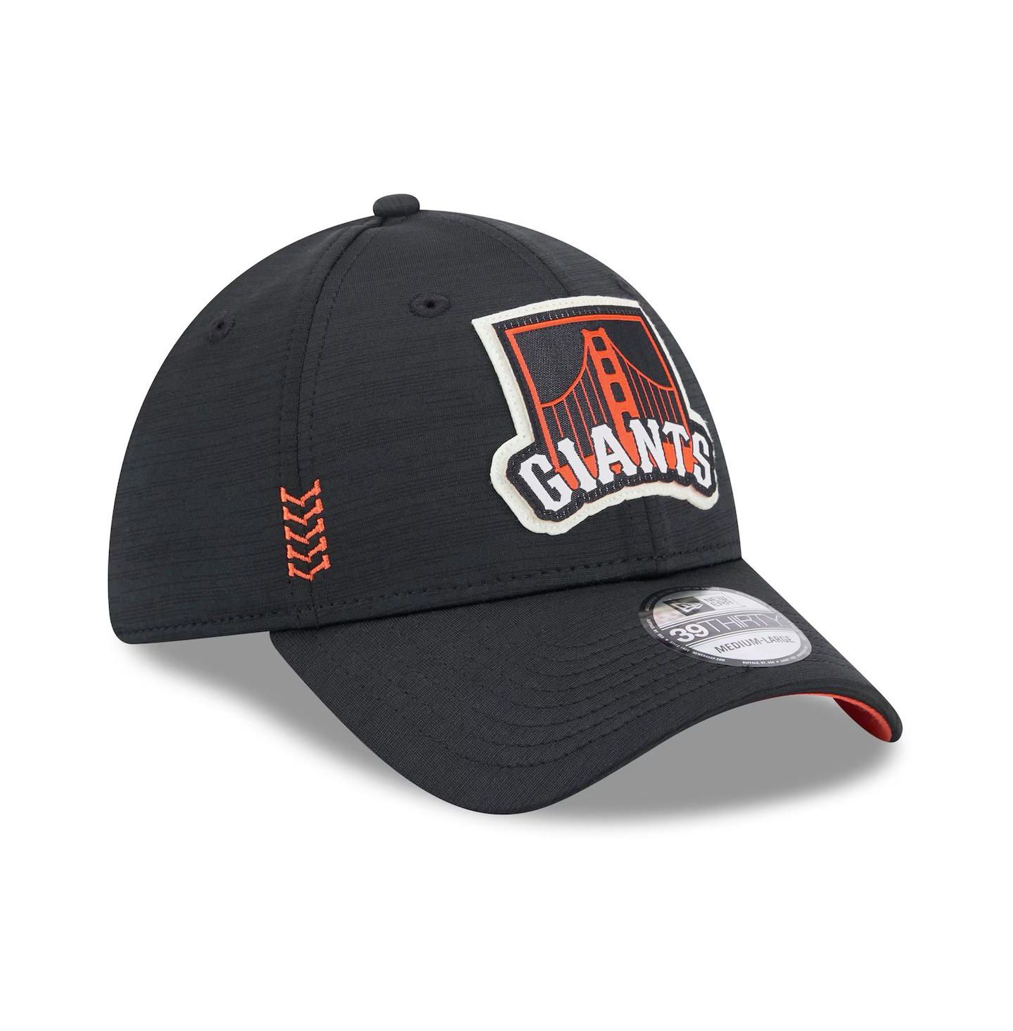 Мужской головной убор New Era Black San Francisco Giants 2024 Clubhouse 39THIRTY Flex Fit Hat — фото 3