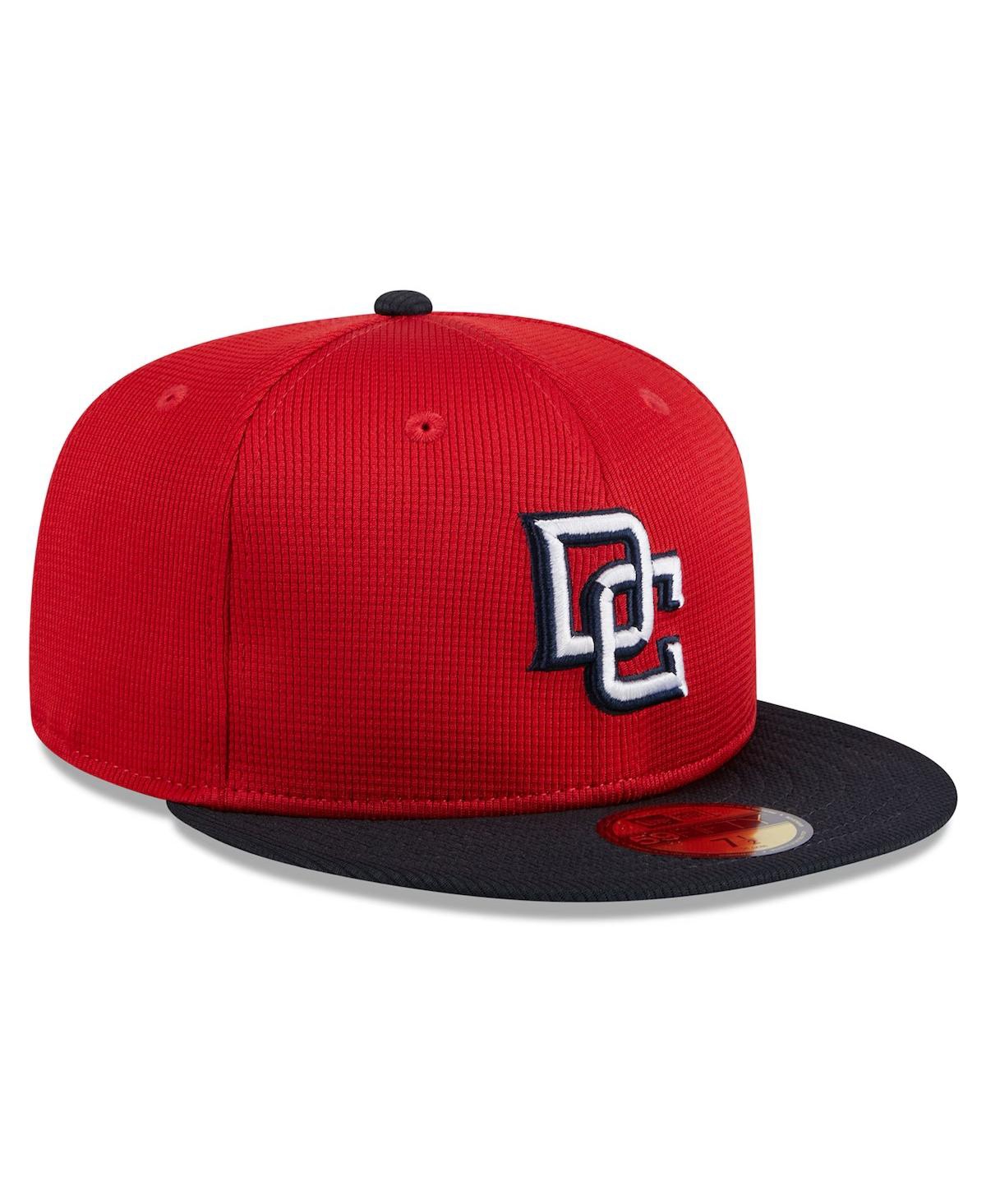 Shop New Era Men's Red Washington Nationals 2024 Batting Practice 59fifty Fitted Hat