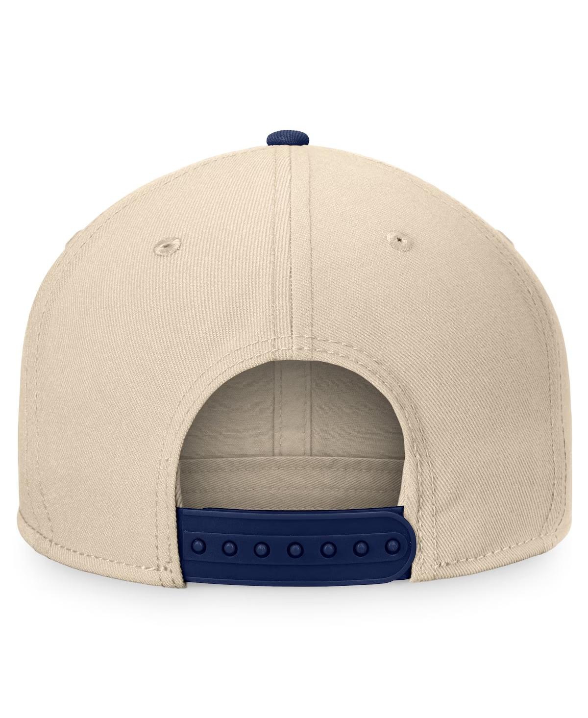 Fanatics Men'sNavy Colorado Avalanche Goalaso Snapback Hat - Cream, Navy