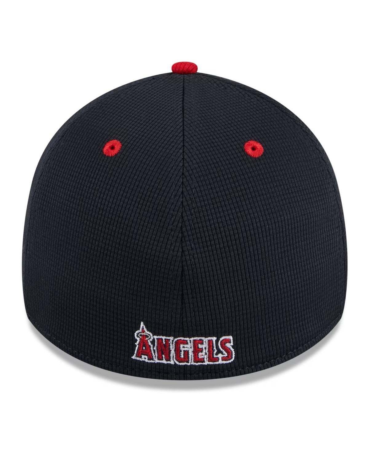 New Era Men's Navy Los Angeles Angels 2024 Batting Practice 59fifty Fitted Hat In Red