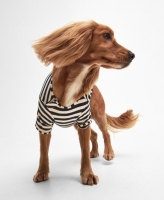 Barbour Dog Printed Logo Striped T-shirt - Navy/ecru