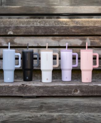 40oz Insulated Tumbler with Straw and Handle, 2pk