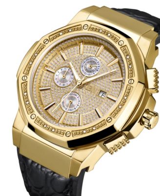 Men's 10 YR Anniversary Saxon Diamond (1/6 ct.t.w.) & 18K Gold Plated Watch
