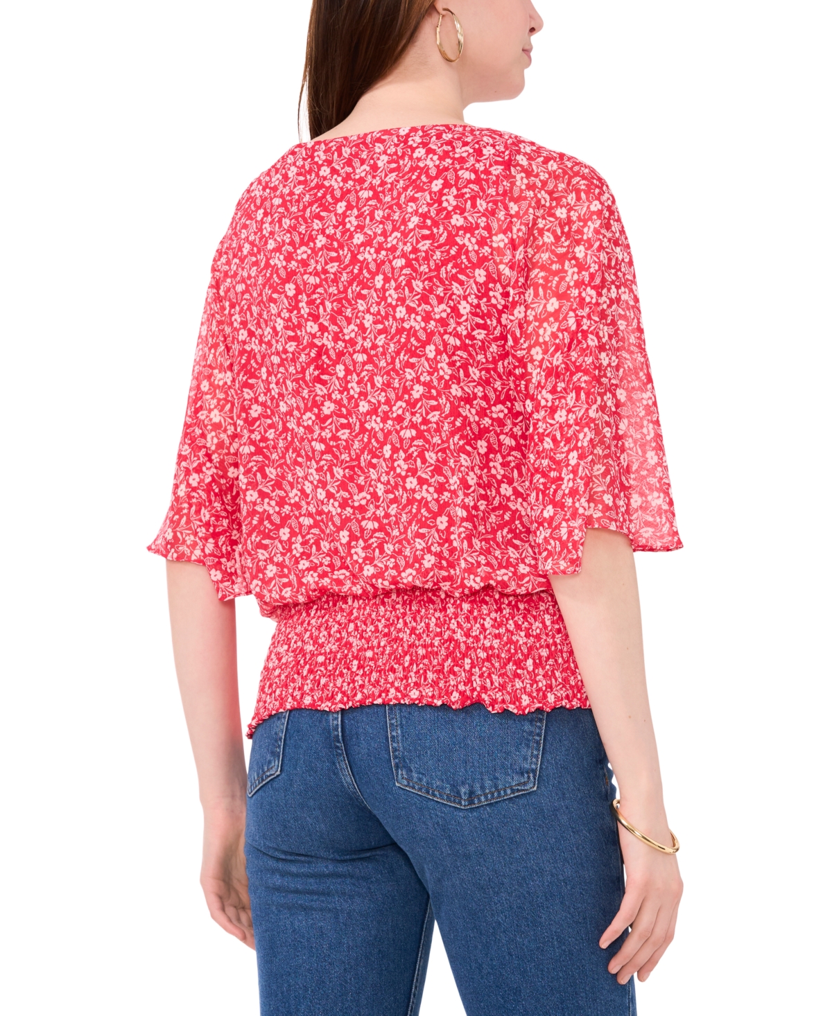 Sam & Jess Women's Smocked-Waist Top