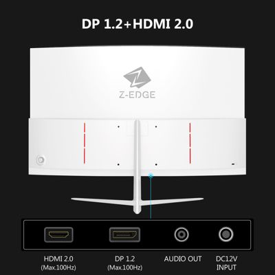 U24C 24 inch 1080P FHD 100Hz 1650R Curved Monitor, 99% sRGB, HDMI + DisplayPort