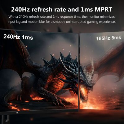 UG32P 32 inch 1080P Full HD 240Hz 1ms Curved Gaming Monitor, 2 x HDMI, 1 x DP