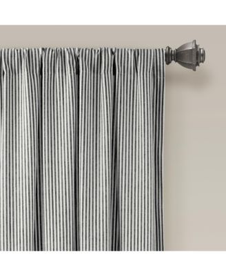 Vintage Stripe Yarn Dyed Cotton Window Curtain Panels