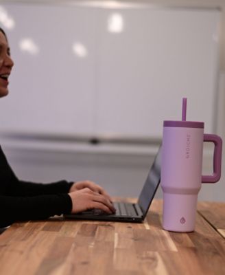 40oz Insulated Tumbler with Straw and Handle