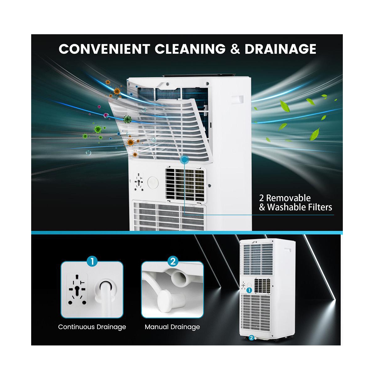Slickblue Portable Air Conditioner with Fan Dehumidifier Sleep Mode - 10000 BTU