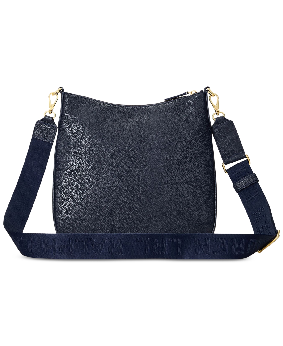 Ralph Lauren Cameryn Pebbled Leather Small Crossbody In Navy