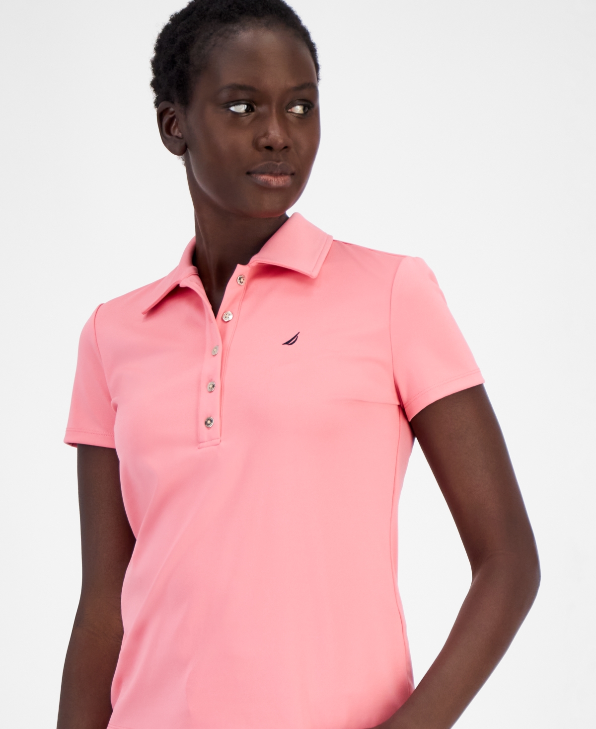 Nautica Jeans Women's Short-Sleeve Polo Shirt