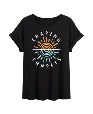 Trendy Juniors Sunsets Graphic Oversized Tee
