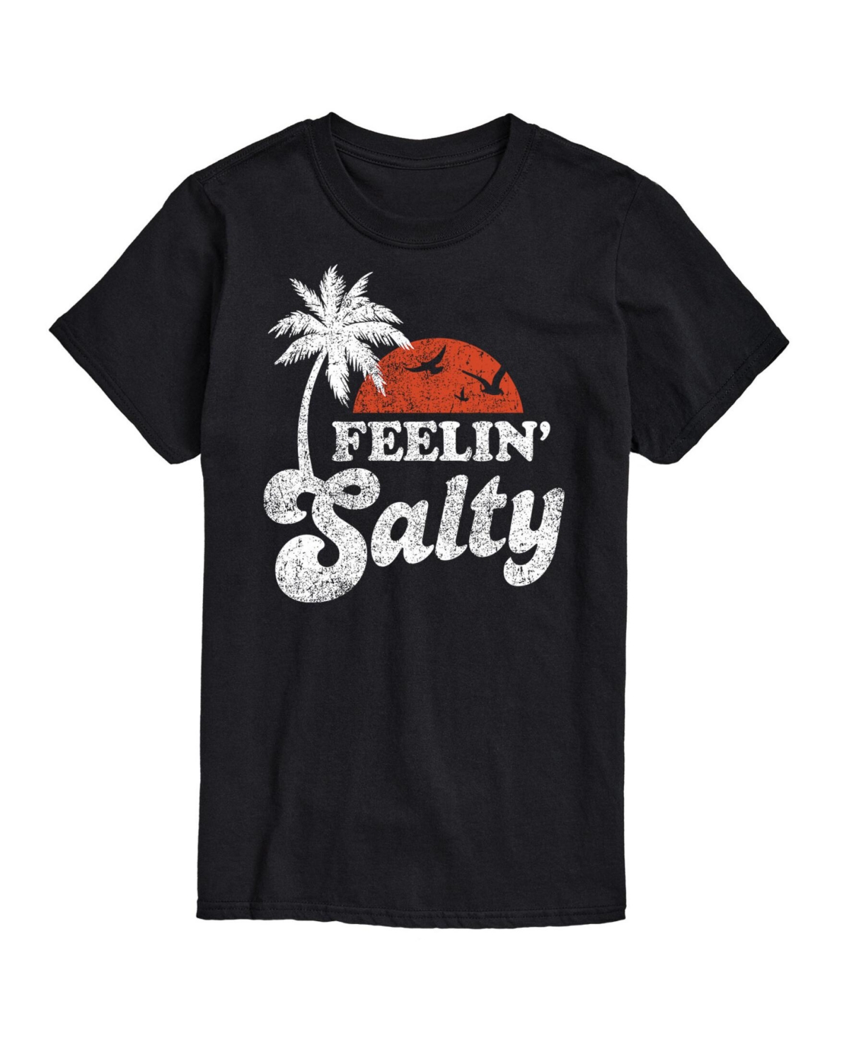 Good Vibes Llc Hybrid Apparel Trendy Juniors Feelin Salty Graphic Tee In Black